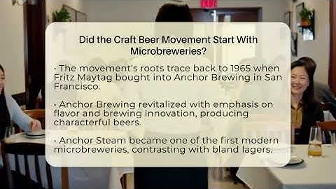 Did the Craft Beer Movement Start With Microbreweries? - The Pint Guy