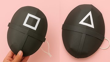 Easy Origami Face Mask of Squid Game | Step by Step Squid Game Helmet Making | DIY Paper Craft Idea