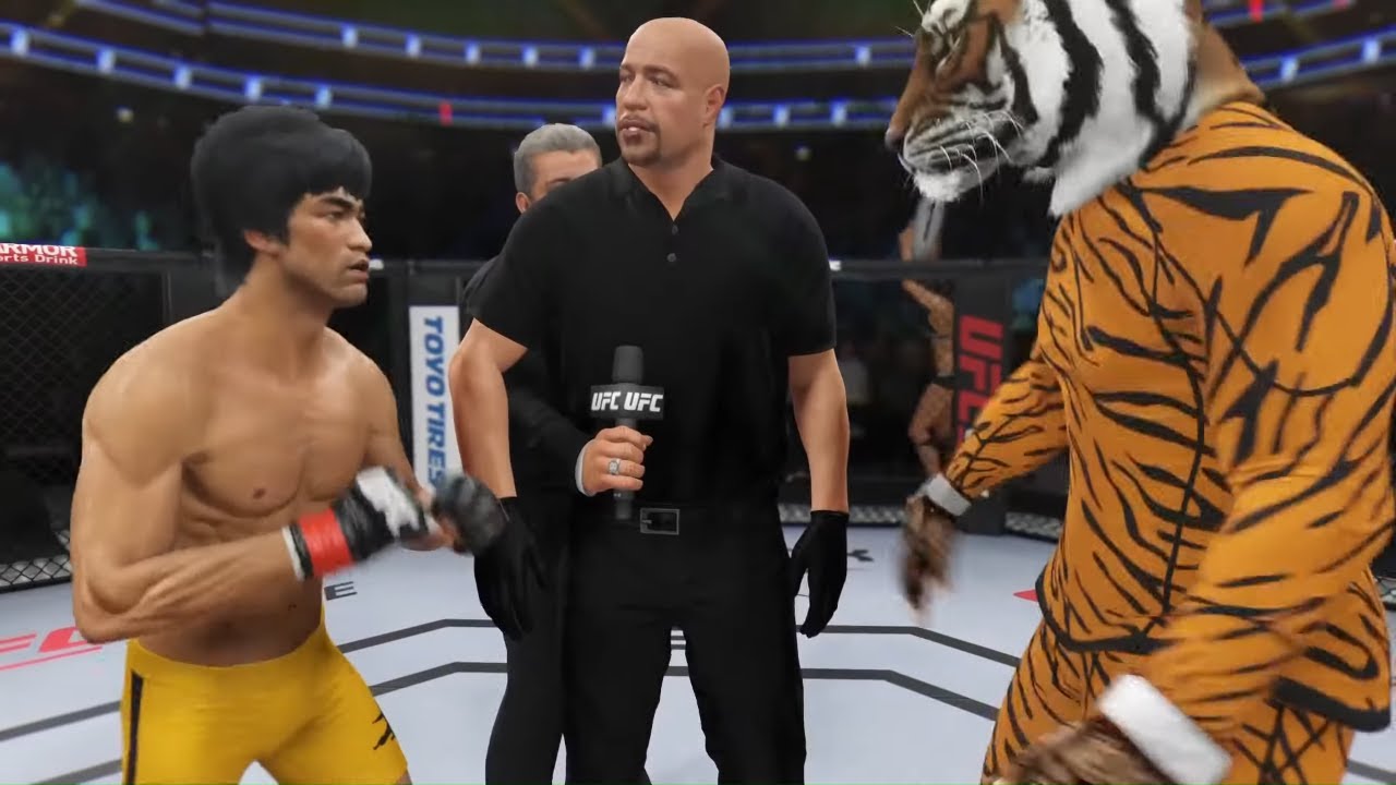 bruce lee vs tiger