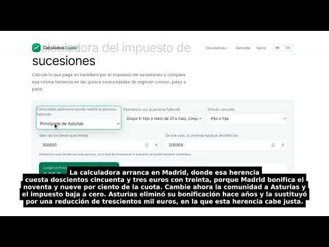 Calculadora del impuesto de sucesiones