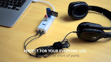 mbeat Hayman 3-Port USB 3.0 Hub with USB Audio & Microphone