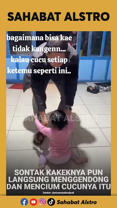 SEORANG CUCU BERLARI KESENANGAN Saat Tau Kakek Dan Neneknya Datang Kerumahnya