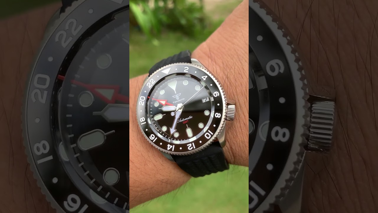 時計 S Tandorio Skx Watch NH34A GMT 200m Diving watch 37mm Ceramic Bezel