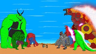 TEAM HULK - SPIDERMAN vs Team KONG - GODZILLA: Who Will Win | Godzilla & Superhero Cartoon Funny