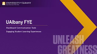 Blackboard Communication Tools