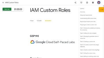 IAM Custom Roles GSP190