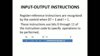 Input Output Instructions