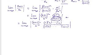 Math 211 Section 8.3 Ratio Test & Example 9