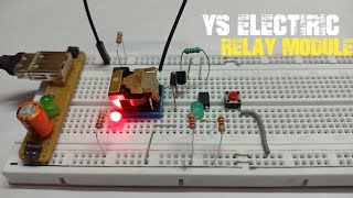 simple Relay module circuit using PC817 ic on breadboard || YS Electric
