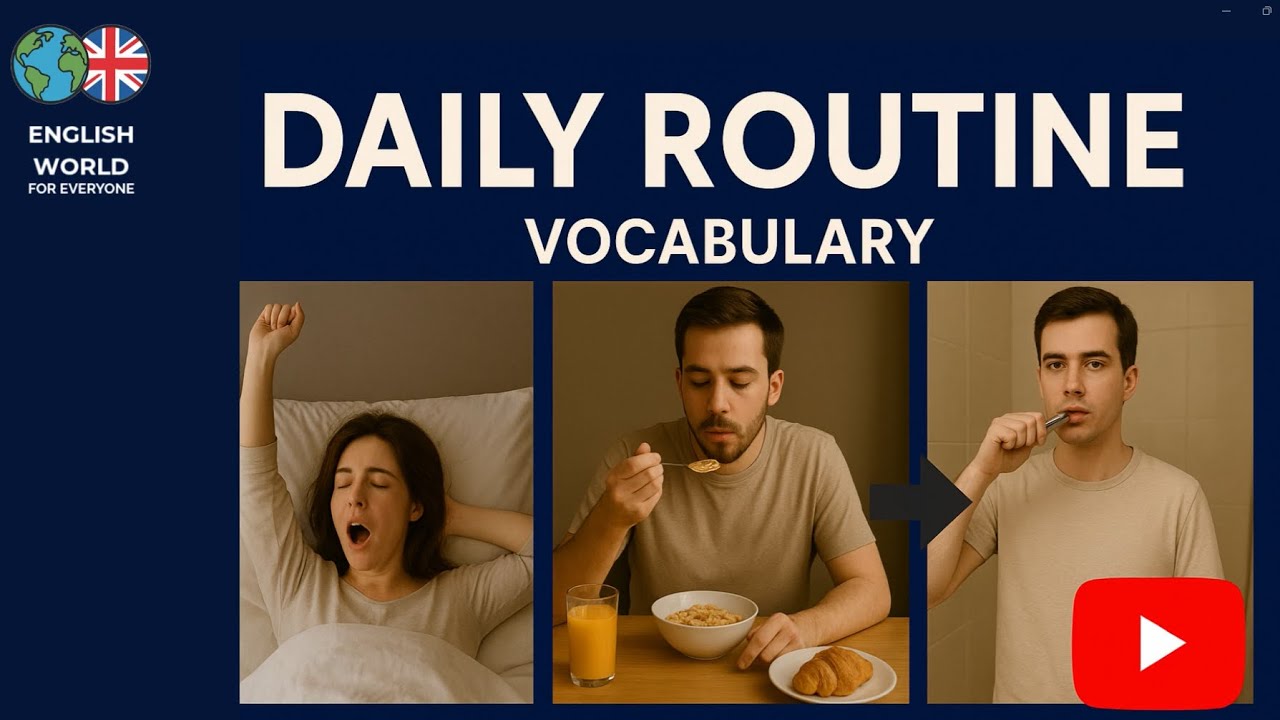 Daily Routine for Beginners | Vocabulary in English - YouTube
