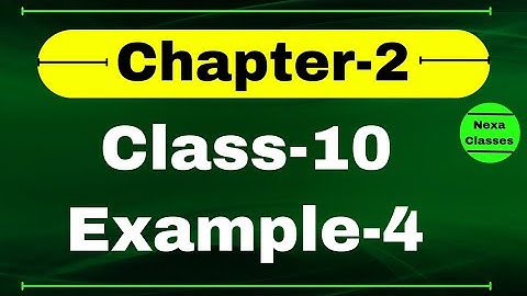 Class 10  Example4 Chapter2 | Polynomial | Class10 Ch 2 NCERT Example4 | Chapter2 Example4 Class 10