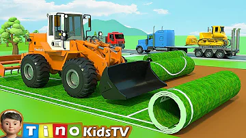 ASMR | Construction Machine Trucks for Kids Sports Playground Construction for Children | Babybus