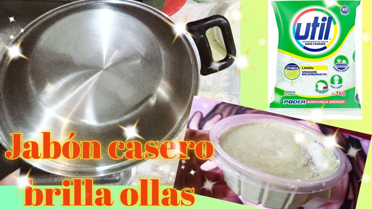 Brillo espejo en tus ollas Jabón en pasta casero de triple acción #amadecasa #mezclas #limpieza #jai