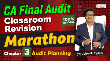 CA Final Audit Marathon 3 | Chapter 3 Audit Planning | Siddharth Agarwal Audit