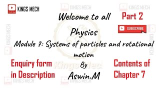 Module 7 Part 2 Torque, Moment of inertia and Dynamics