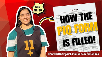 SSB PIQ Form Explained | Avoid These Common Mistakes! Impress your IO!!!