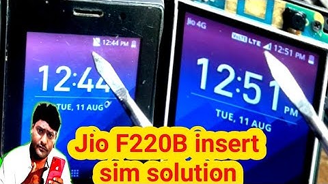 Jio F220B insert sim solution | Lyf F220b sim not working l lyf f220b sim ic jumper