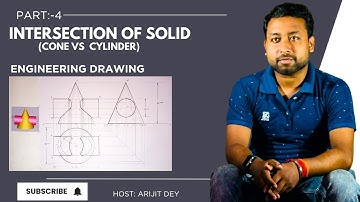 INTERSECTION OF SOLIDS (Cone vs cylinder)