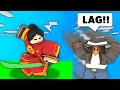 I Found The LAGGIEST PLAYER In Roblox Bedwars!