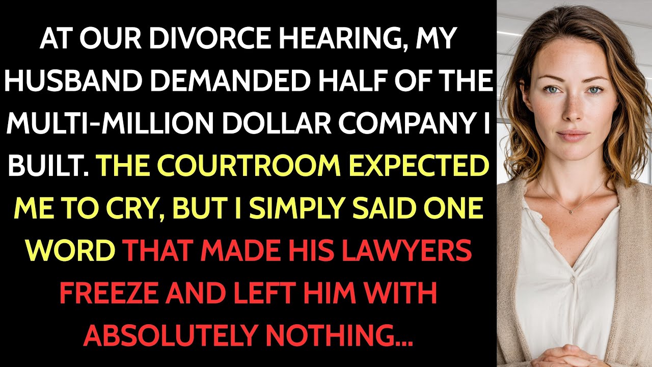 At Our Divorce Hearing, My Husband Claimed Half the Business—Then I Said One Word...
