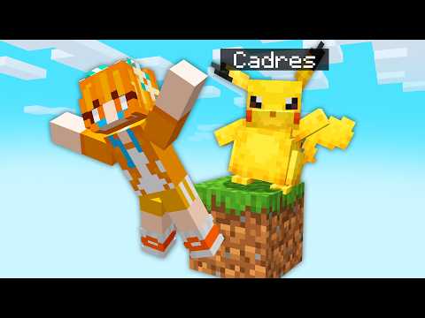 Virei BEBÊ POKEMON para TROLAR MEUS AMIGOS em UM BLOCO no Minecraft!