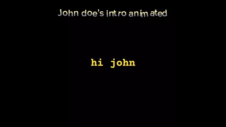 (OLD ONE) John doe's intro animated! #forsaken