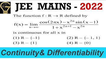 function fR-R,f(x)= lim n -infinity cos(2pix)- x^2nsin(x-1)/1+ x^2n+1 -x^2n is continuous for all x 