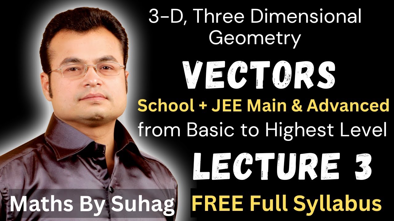 Lec 3 vectors first learn 3d then vector iit jee nda nimcet class 11 12 ...