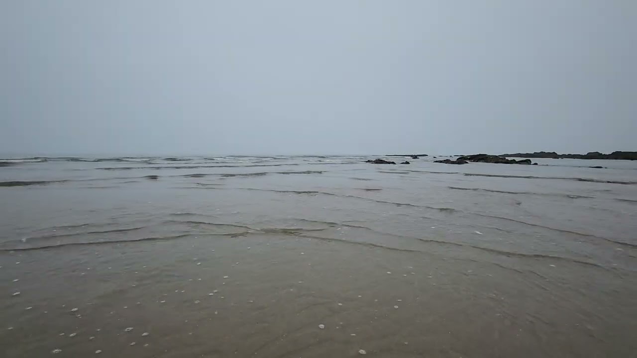 가만히 멍때리기-10분 힐링-발밑까지 밀려오는 잔잔한 물결 감상하기