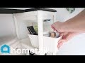 Renter Friendly Pedestal Sink Organizing |  Get totally organized with this IKEA trick! | Hometalk