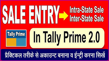 Intrastate And Interstate Sale Voucher Entry in Tally Prime| Sale Ledger Create In Tally Prime