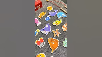 Câu Cá Gỗ 34 Con Sinh Vật Biển Cho Bé 🥰#dochoi #caucago #dochoichobe