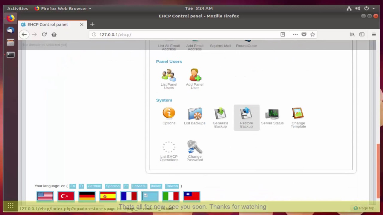 How To install Easy Hosting Control Panel EHCP On Ubuntu 18.04 LTS