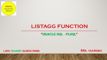 Oracle LISTAGG Function