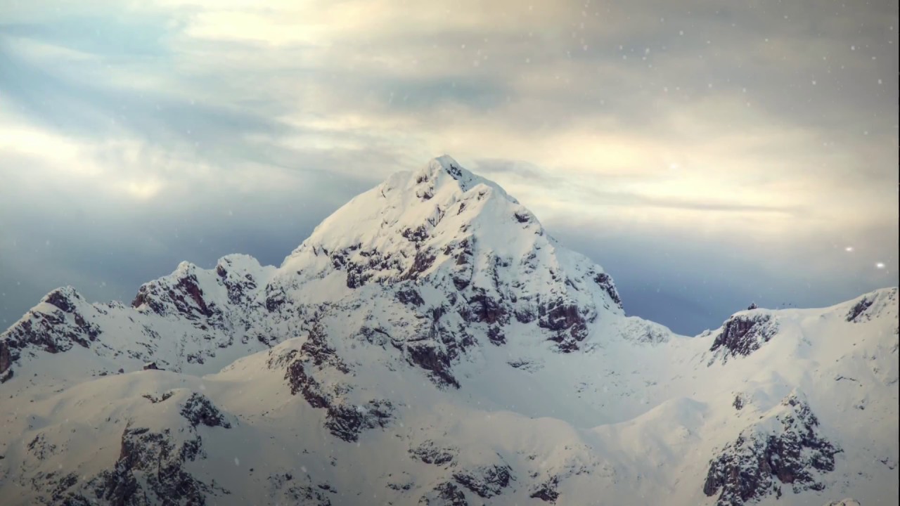 Motion Background | Snowy Mountain Range | Snow Flakes in Winter | Moving  Background CC - YouTube