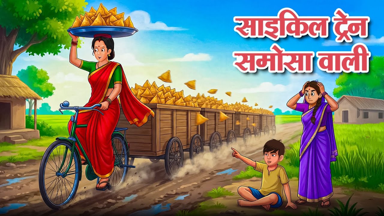 साइकिल ट्रेन समोसे वाली | Hindi Kahani | Hindi Story | Hindi Cartoon | New Hindi Story 2025