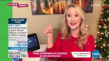 Facebook Portal 2Pack 10.1" Smart Display w/Alexa and Vi...