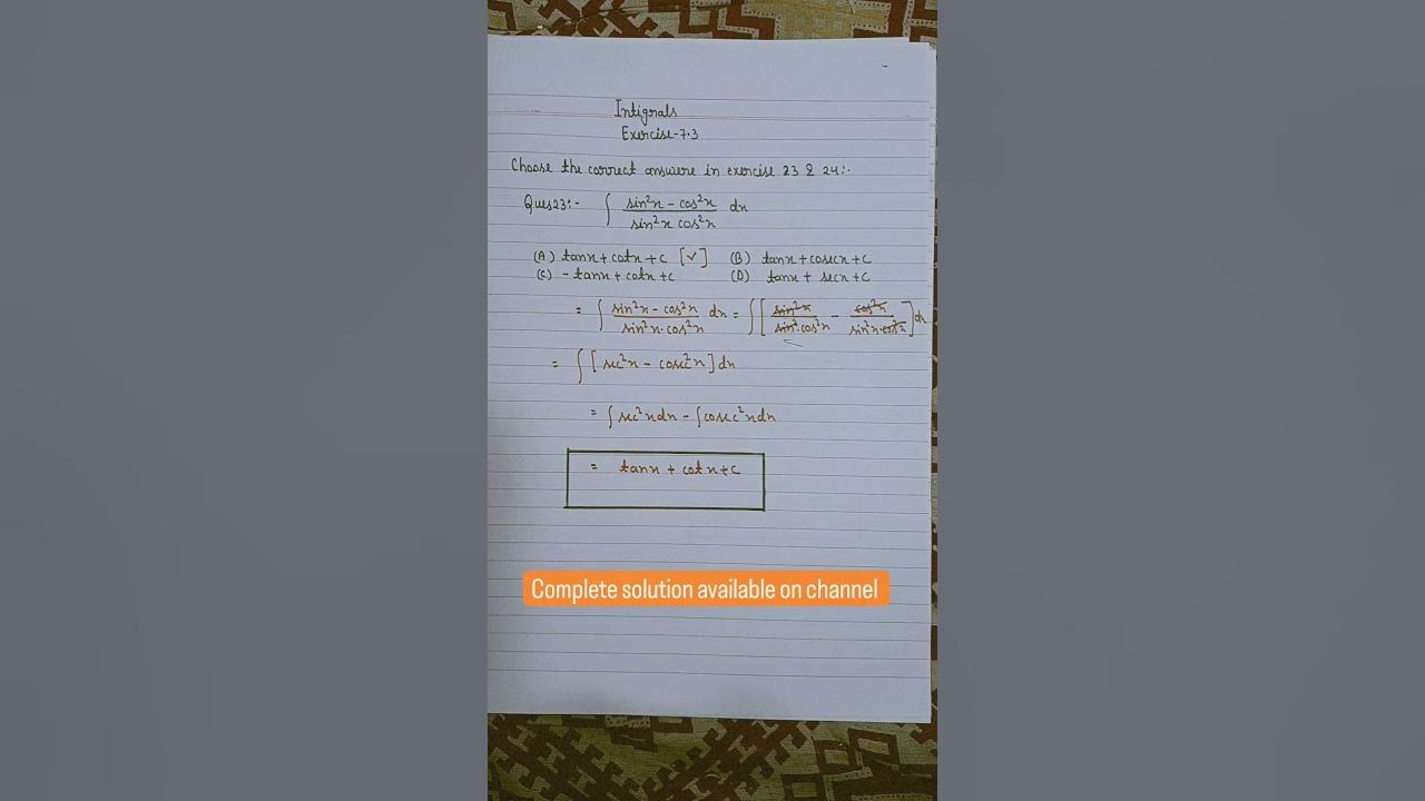  integrals exercise 7 3 question number 23 class 12 maths integrals ex