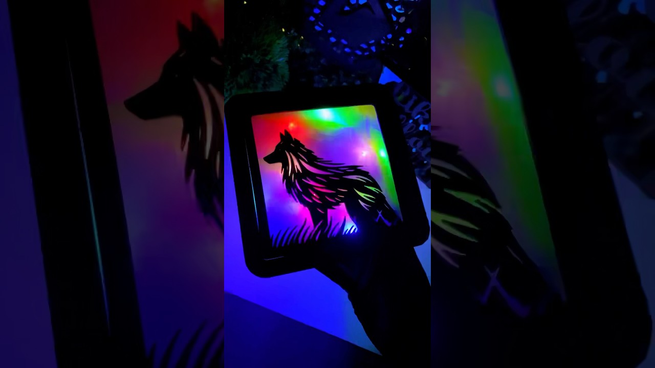 I made a wolf out of light! ✨🐺 