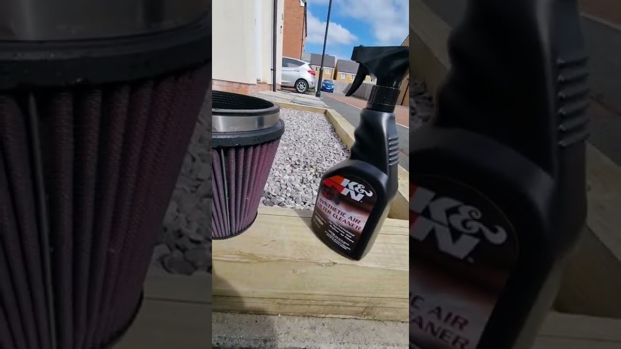 Mustang GT air filter/intake cleaning using K&N dry filter cleaner