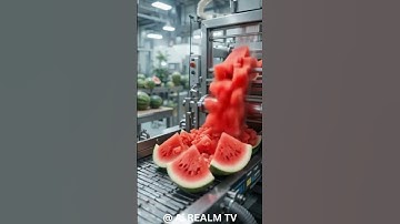 Amazing Automatic Watermelon Cutting and Packing Line | Satisfying Fruit Factory in Action
