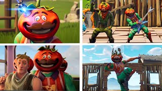 Evolution of Tomato Head in All Fortnite Trailers & Cutscenes