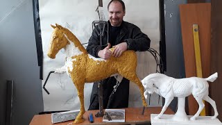 Начинаю делать Скульптурную Прокладку Из Пластилина. Конная Статуя. Набор Массы В Скульптуре Коня