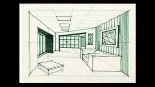 Perspective Drawing : Draw a box : Draw a room in a multi point perspective technique. #shorts