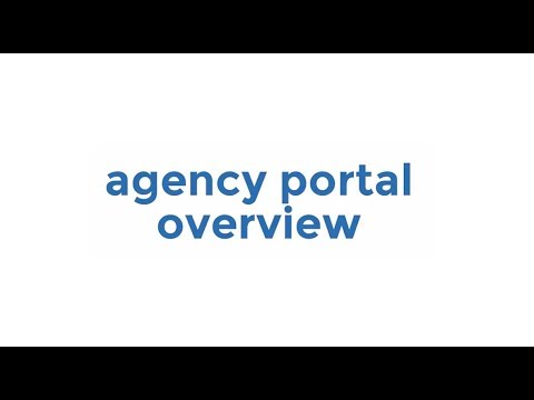 agency portal overview