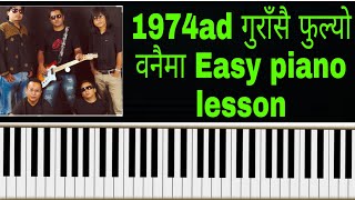 Video thumbnail of "Gurasai Fulyo banaima piano tutorial"