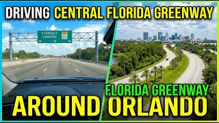 Driving on The Central Florida Greenway around Orlando