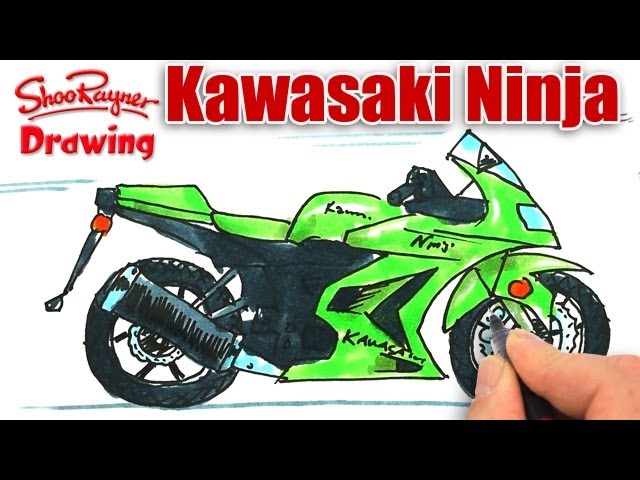 Kawasaki Z800  Motorcycle drawing, Bike drawing, Bike art