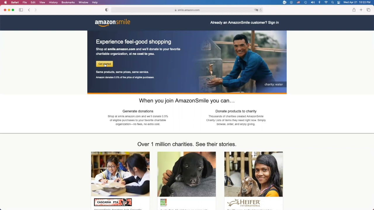 How to use Amazon Smile