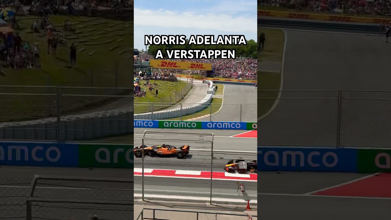 Lo adelanta por dentro. #norris #verstappen #f1 #circuitdecatalunya #mclaren #redbull #barcelonagp